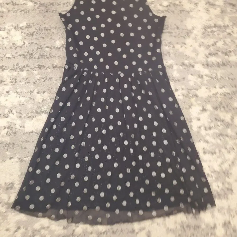 Free People | Black Polka Dot Reversible Skater Dress || XS || EUC